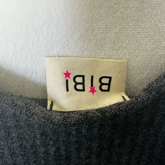 Women’s Charcoal Grey Waffle Knit Blouse - Picture 4 of 5